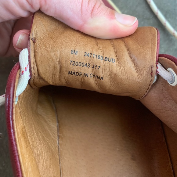 Size 8 red leather Frye sneakers - Picture 6 of 6